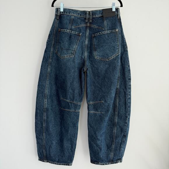 Free People We The Free Good Luck Mid Rise Barrel Jeans Womens 27 Denim Pants - Picture 8 of 13